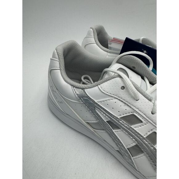 Asics CHEER 8 Women's NEW Athletic Sneaker White/Silver US Size 10 Medium - Picture 3 of 11